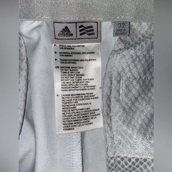 2/49$ Men’s ADIDAS light blue stretchy anti‎ slip Golf shorts size 32 - Picture 7 of 10
